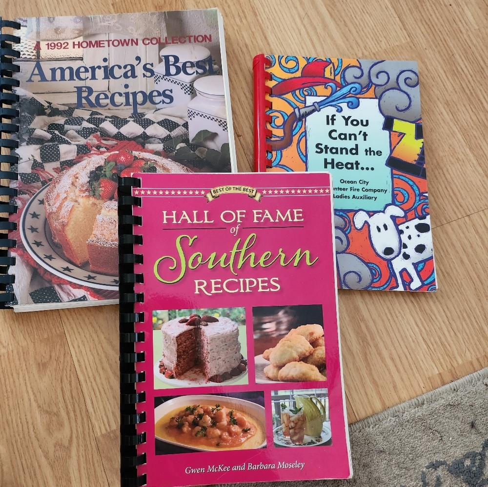 Set of three Cookbooks, America's Best, Southern Recipies, Ocean City VFD
